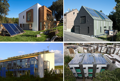 Photos (left to right, top to bottom): taniadiegocrespo, Oliver Volke,  Alfter, Sam Oberter Photography, Passive House Institute